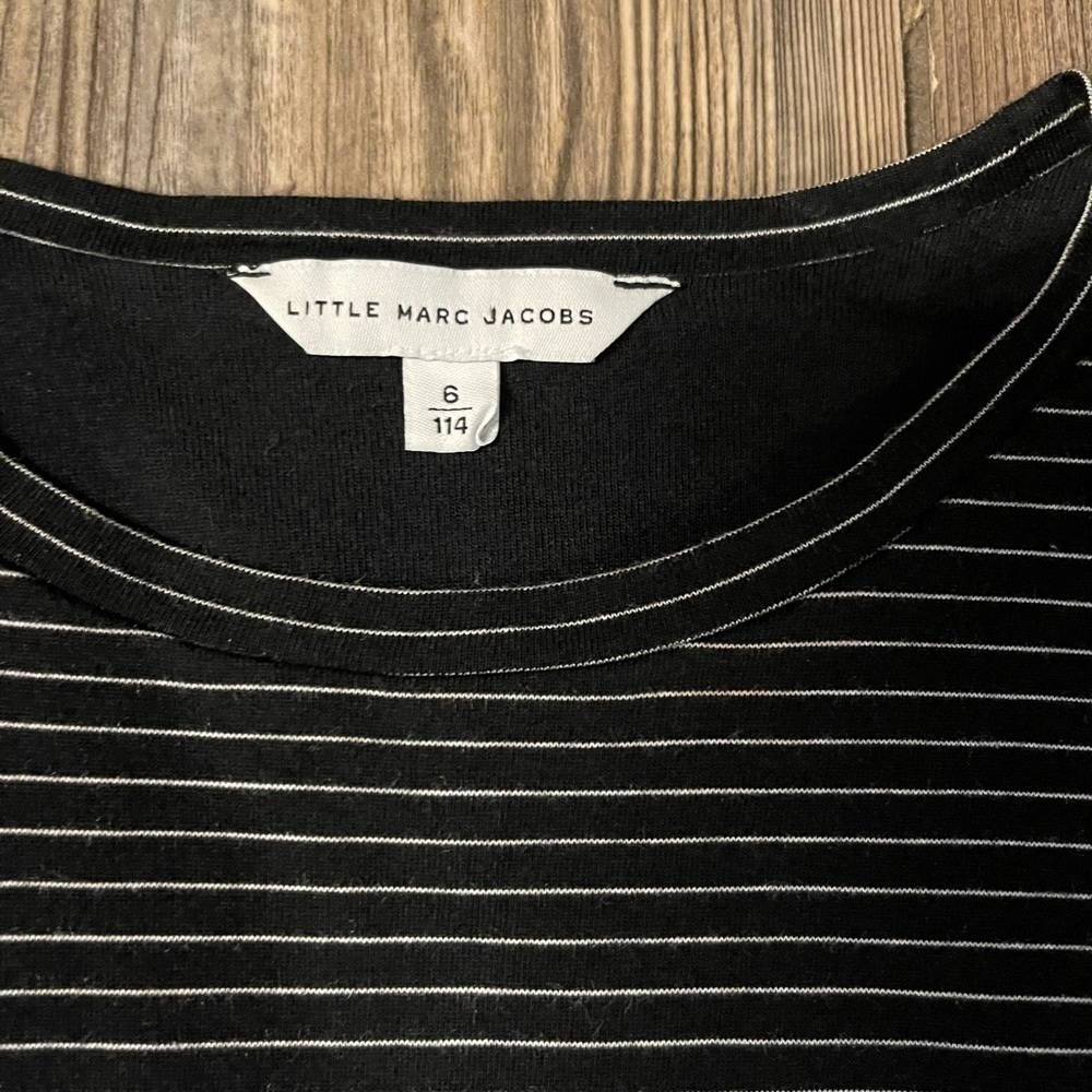 Little Marc Jacobs Swan Striped Dress - Picture 6 of 8